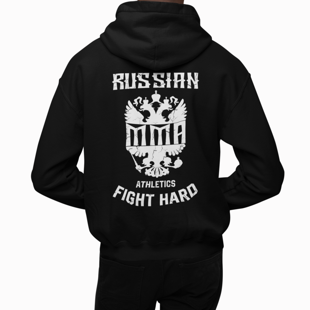 BLUZA Z KAPTUREM ROSJSKA MMA ATHLETICS Z NADRUKIEM